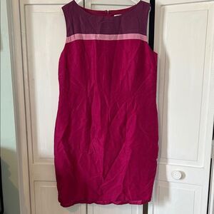 Vintage Victoria Halley 100% Silk colorblock dress - Size 12